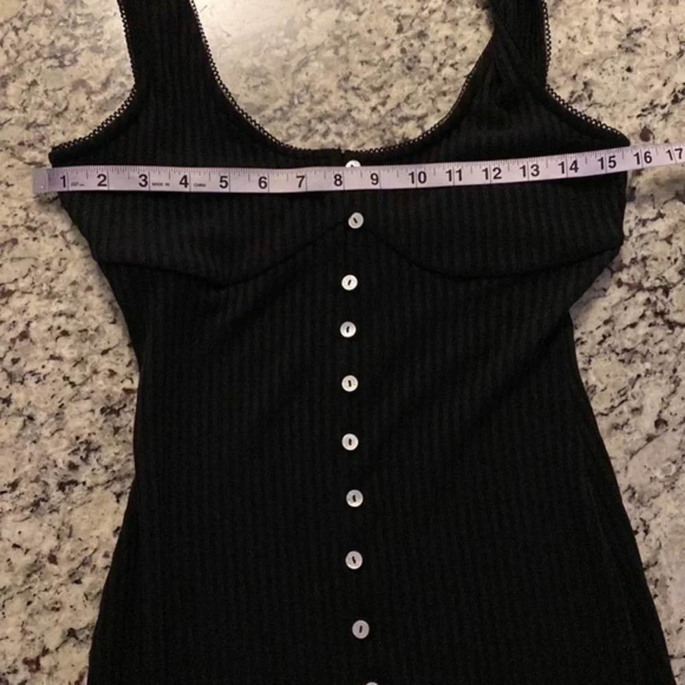 Lovers + Friends Tatiana Black Tank Button Down Mini Dress C.C10 - Picture 11 of 12
